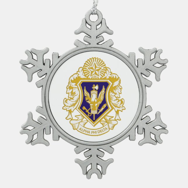 Ornement Flocon De Neige Alpha Phi Delta Snowflake Ornament (Devant)