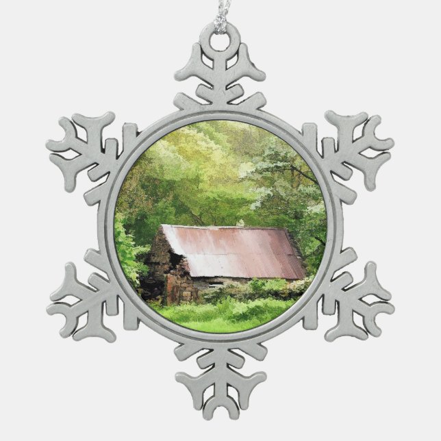 ORNEMENT FLOCON DE NEIGE ANCIENNES FOSSES (Devant)