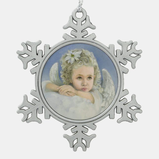 Ornement Flocon De Neige Ange de Noël (Devant)