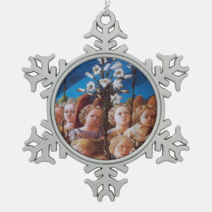 ORNEMENT FLOCON DE NEIGE ANGELS AVEC MENSONGES BLANCS