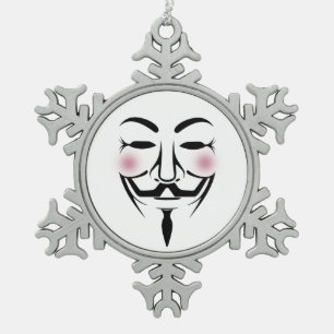 Ornement Flocon De Neige anonymus masque vendetta hacker cyber internet hac