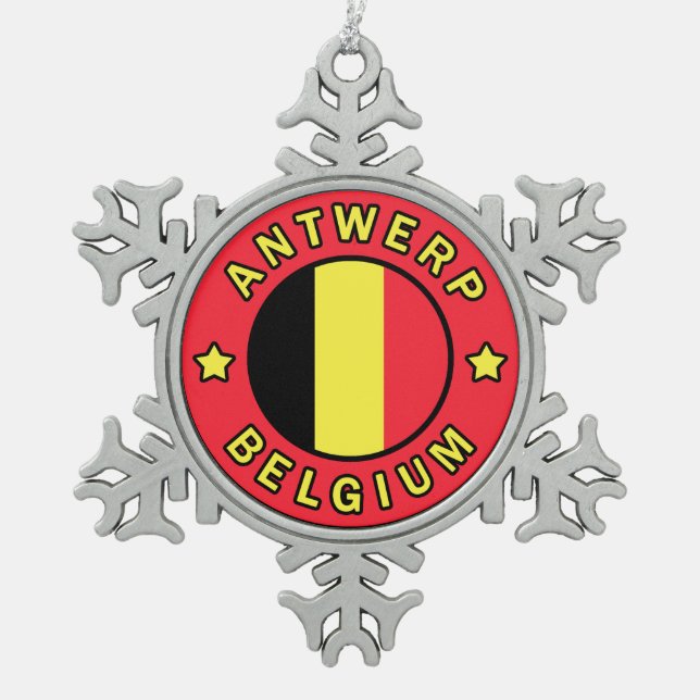 Ornement Flocon De Neige Anvers Belgique (Devant)