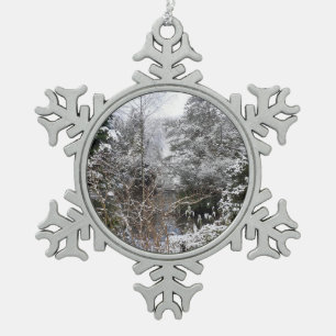 Ornement Flocon De Neige Arbres enneigés