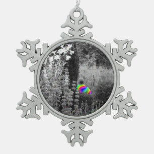 Ornement Flocon De Neige Arc-en-ciel Jardin Visiteur Snowflake Ornament