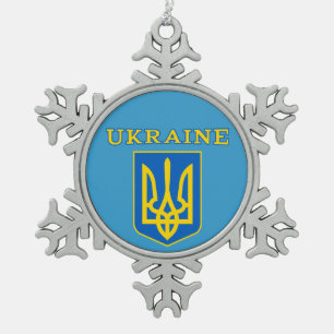 Ornement Flocon De Neige Armoiries de l'Ukraine