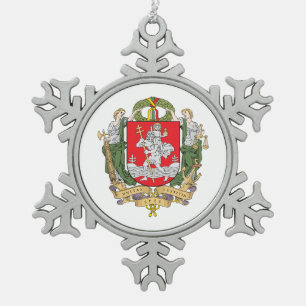 Ornement Flocon De Neige Armoiries de Vilnius, Lituanie Flacon de neige bla