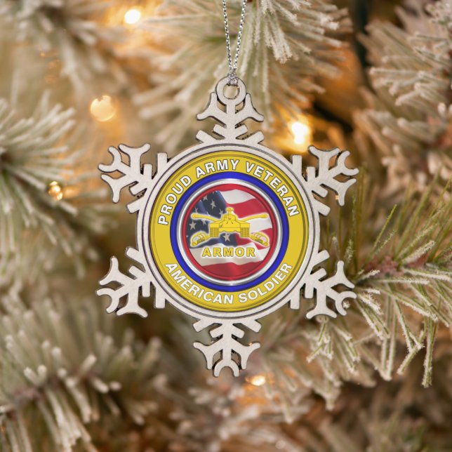 Ornement Flocon De Neige Armure de l'Armée Noël vétéran (Arbre)