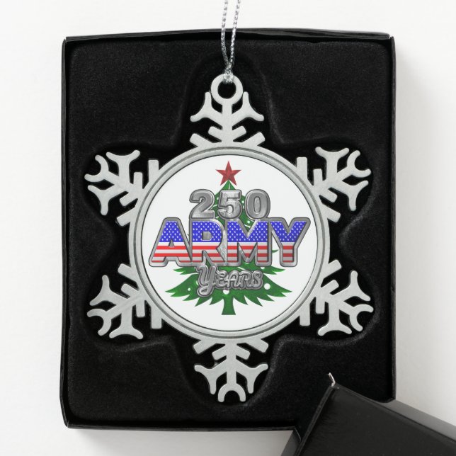 ORNEMENT FLOCON DE NEIGE ARMY 250 YEARS (Boîte)