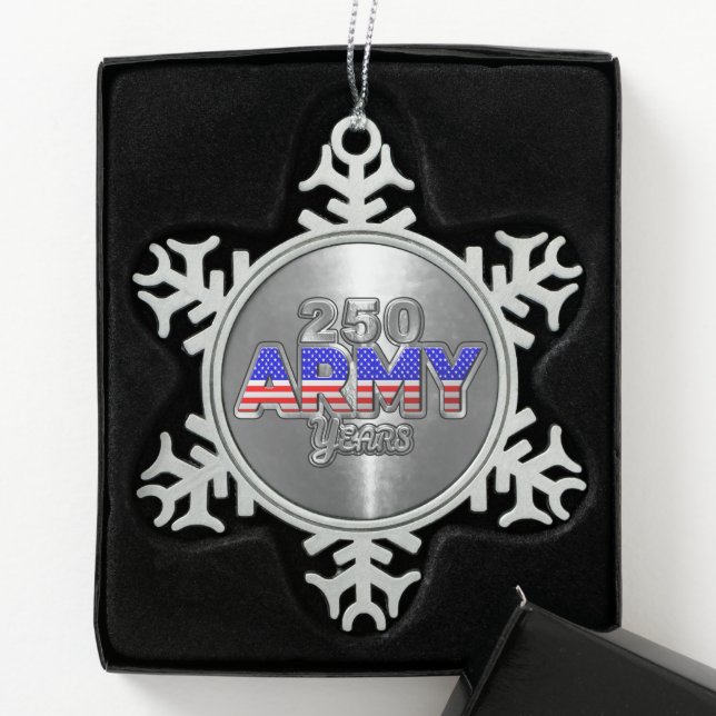 ORNEMENT FLOCON DE NEIGE ARMY 250 YEARS (Boîte)