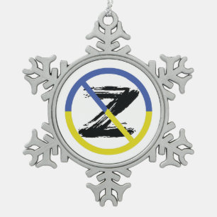 Ornement Flocon De Neige Arrêtez la guerre en Ukraine Jetez un oreiller