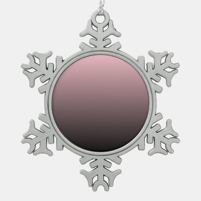 Ornement Flocon De Neige Arrière - plan noir rose Ombre (Devant)