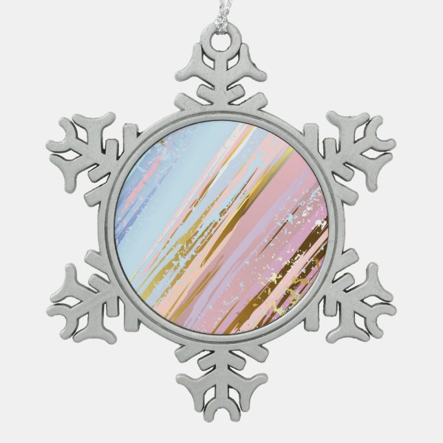 Ornement Flocon De Neige Arrière - plan rose texturé (Devant)