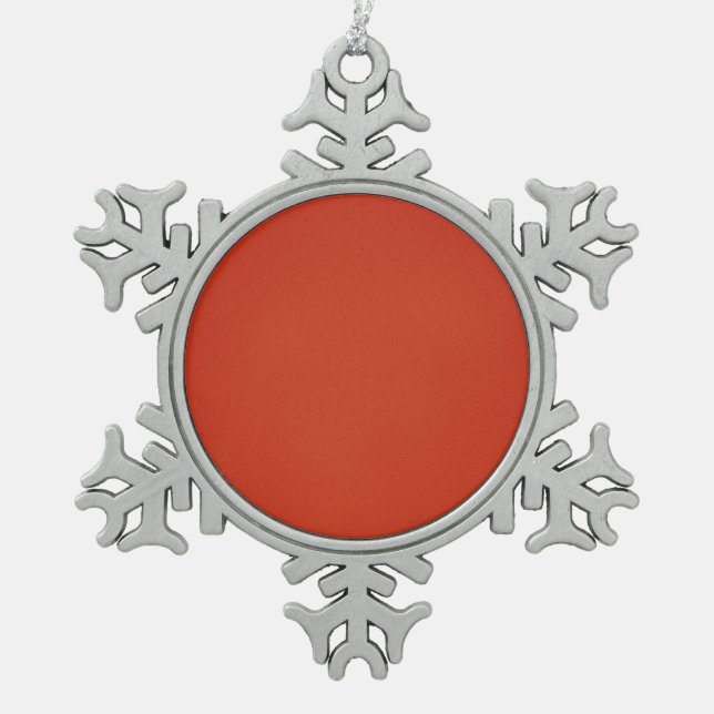 Ornement Flocon De Neige Arrière - plan rouge vif (Devant)