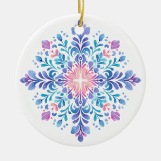 Ornement flocon de neige Aurora Frost | Wi rose et