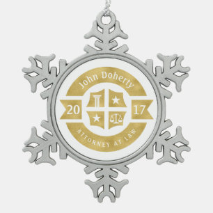 Ornement Flocon De Neige Avocat 2017 Procureur De La République  Or décor