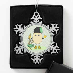 Ornement Flocon De Neige Bagpipe Egghead