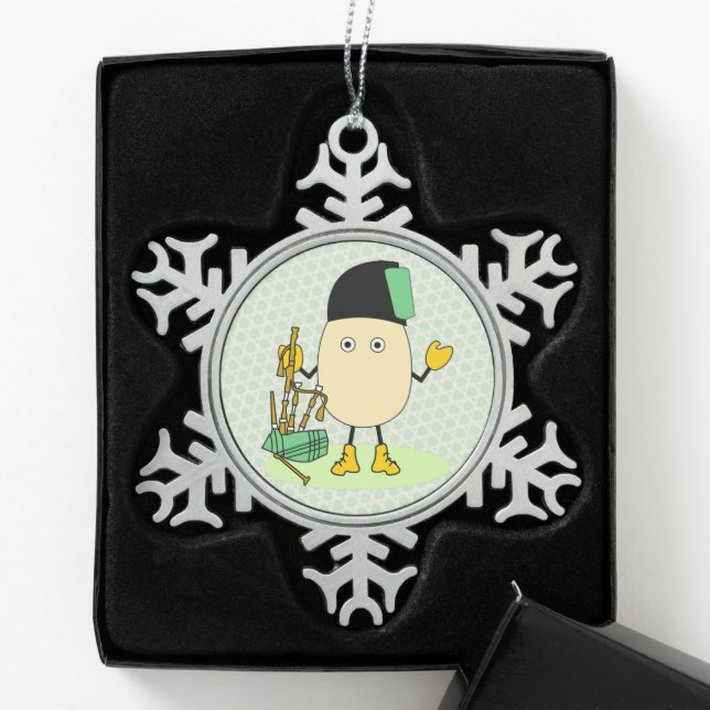 Ornement Flocon De Neige Bagpipe Egghead (Boîte)