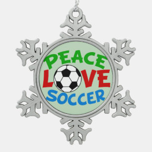 Ornement Flocon De Neige Balle de football Noël Vert