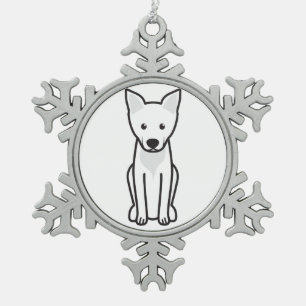 Ornement Flocon De Neige Bande dessinée de chien de la Caroline