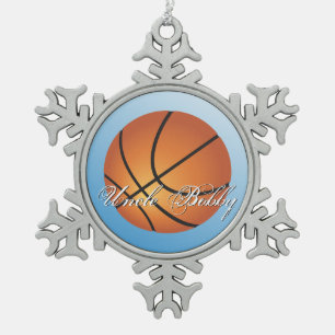 Ornement Flocon De Neige Basket-ball Image 🏀 Monogramme Budget spécial
