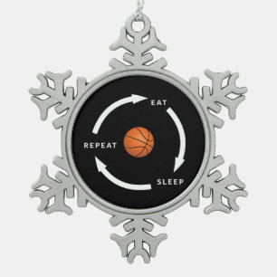 Ornement Flocon De Neige Basket-ball Manger Sleep Répéter Le Ventilateur Sp