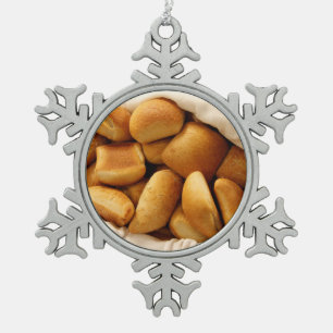 Ornement Flocon De Neige Basket de Dinner Rolls