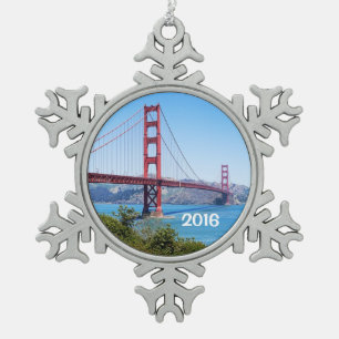 Ornement Flocon De Neige Beau Golden Gate Bridge