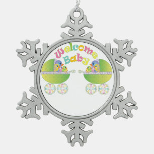Ornement Flocon De Neige Bébé bienvenu