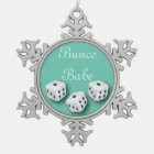 Bébé de Bunco avec le flocon de neige de Noël de