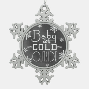 Ornement Flocon De Neige Bébé joyeux chic de tableau c'est extérieur froid
