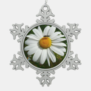 Ornement Flocon De Neige Bee on Daisy Alaskan Summer Nature