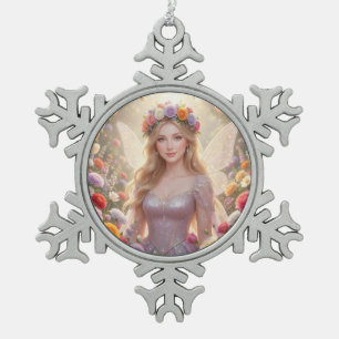 Ornement Flocon De Neige Belle princesse fée