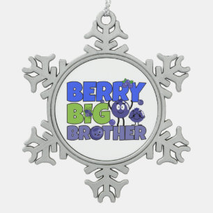 Ornement Flocon De Neige Berry Big Brother - Pun à bleuets - frère
