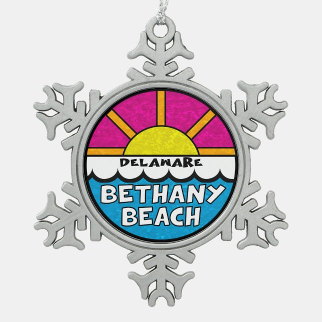 Ornement Flocon De Neige Bethany Beach Delaware (Devant)