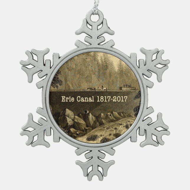 Ornement Flocon De Neige Bicentenaire du canal Erie historique (Devant)