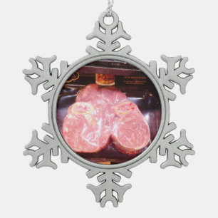Ornement Flocon De Neige bifteck drôle de vache à veau de décor de Noël