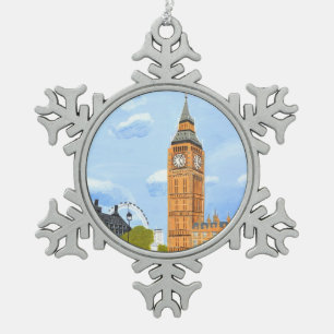 Ornement Flocon De Neige Big Ben London