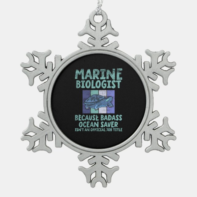 Ornement Flocon De Neige Biologiste marin Biologie marine (Devant)