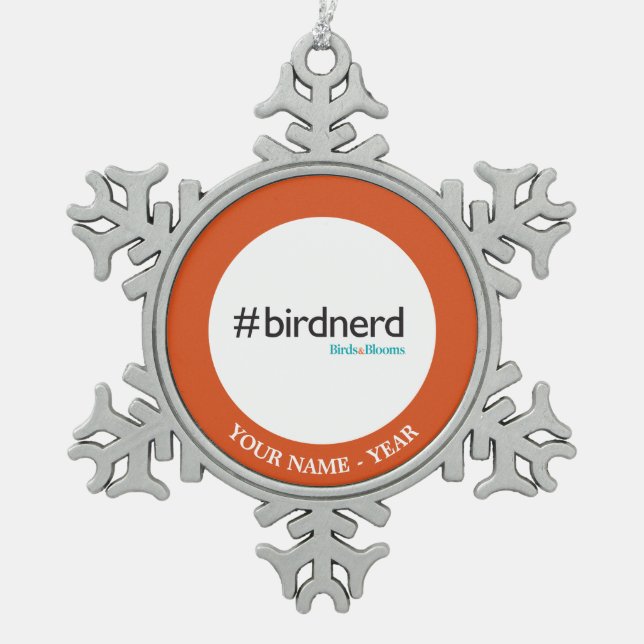 Ornement Flocon De Neige #BirdNerd (Devant)