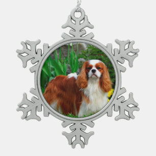 Ornement Flocon De Neige Blenheim Cavalier King Charles Spaniel Chien Chien