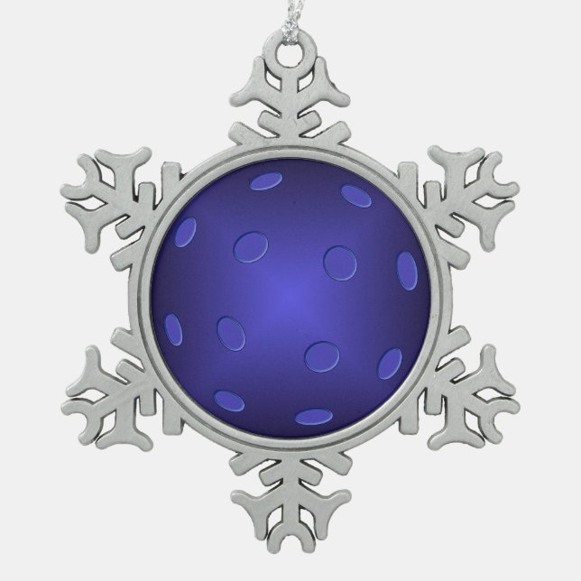 Ornement Flocon De Neige Blue Pickleball (Devant)