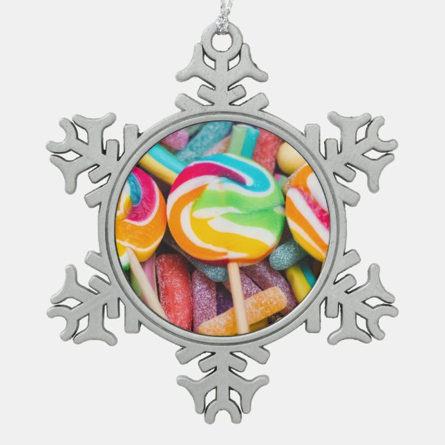 Ornement Flocon De Neige bonbons (Devant)