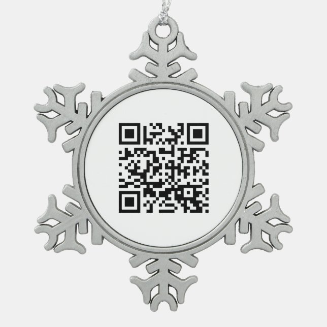 Ornement Flocon De Neige Bonne année ! — Code QR (Devant)