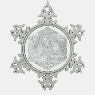 Ornement Flocon De Neige Bordure photo Hexagon blanc