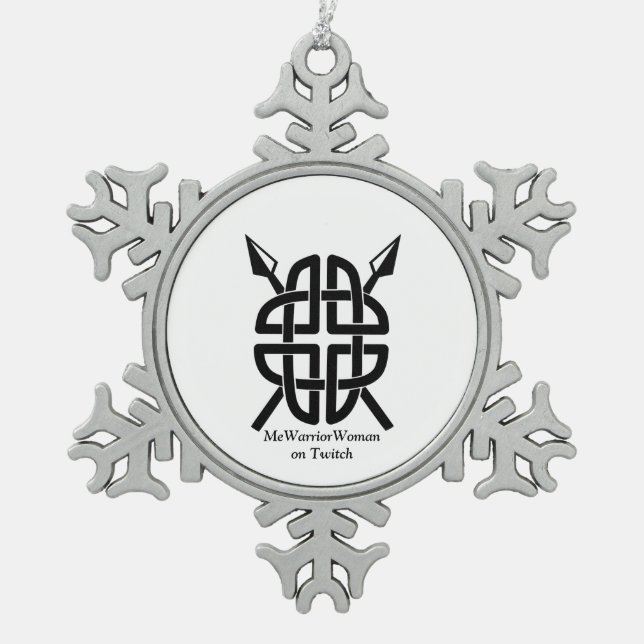 Ornement Flocon De Neige Bouclier celtique, MeWarriorWoman sur Twitch (Devant)