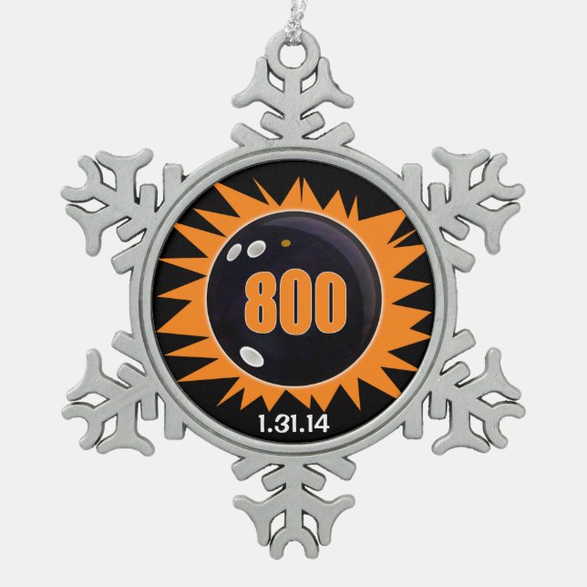 Ornement Flocon De Neige Bowler's 800 Series, Bowling Ball Graphics, (Devant)