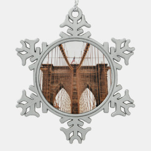 Ornement Flocon De Neige Brooklyn Bridge, New York