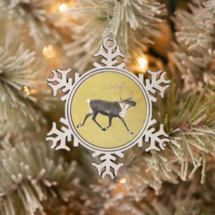 Ornement Flocon De Neige Bull Caribou