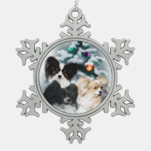 Ornement Flocon De Neige Cadeaux de Noël de Papillon