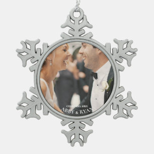 Ornement Flocon De Neige Cadres photo Snowflake Noël Personnalisé